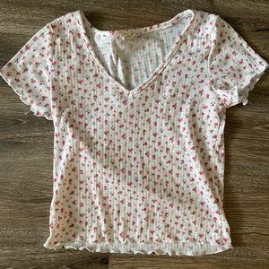Floral cropped t shirt